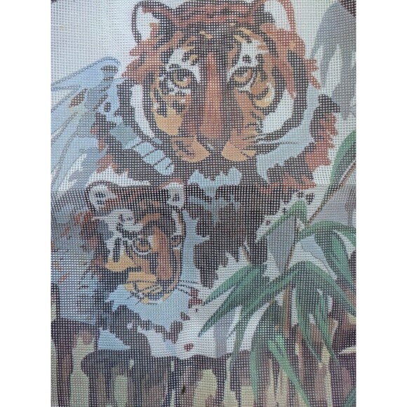 Vintage Tiger in Bamboo Needlepoint Kit Candamar Designs Something Special 30064 - Picture 3 of 7